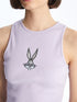 LC Waikiki Crew Neck Bugs Bunny Embroidered Women's Crop Undershirt